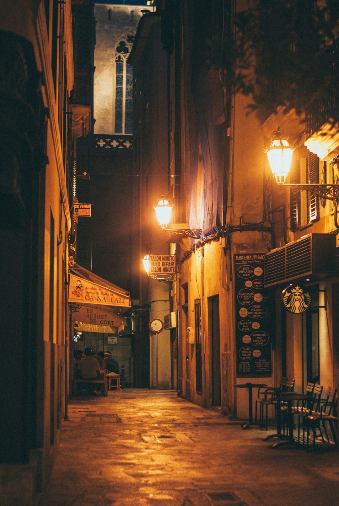 shadowy alley at night