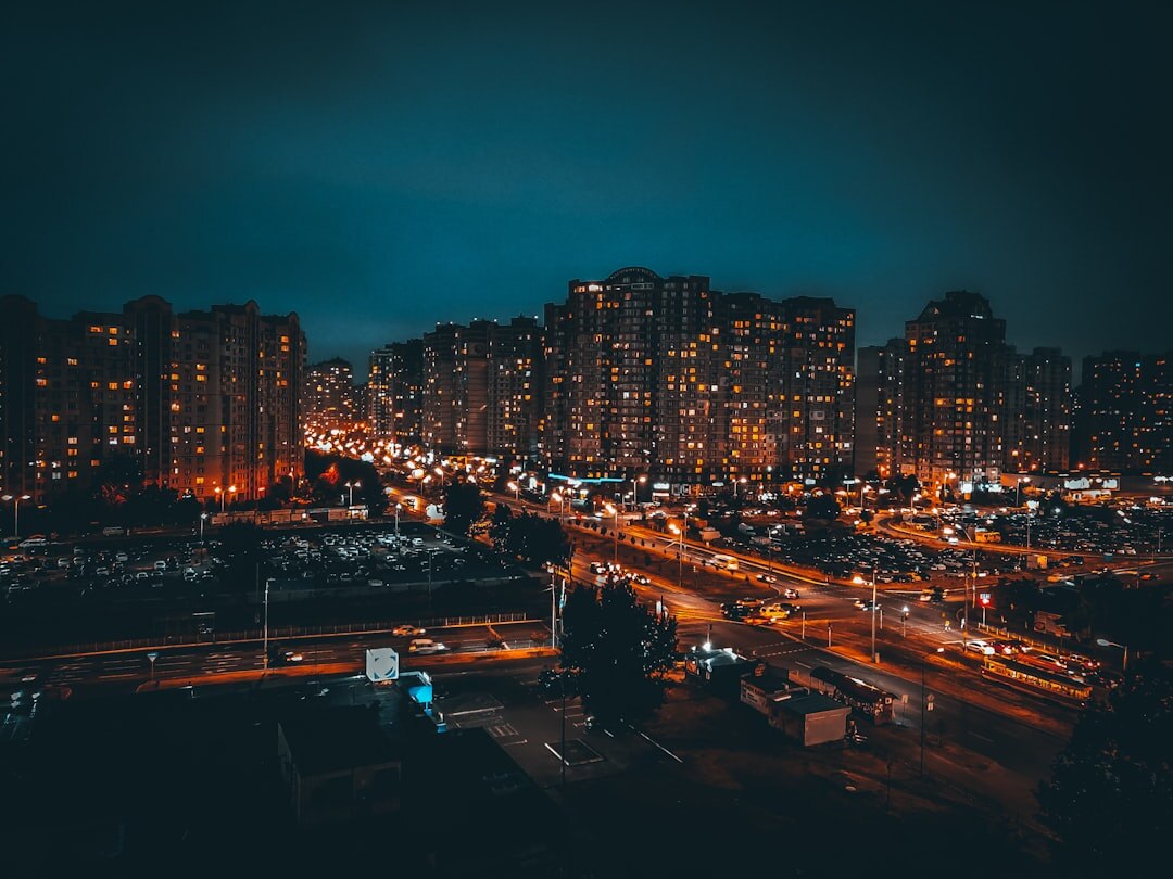 night city street lights